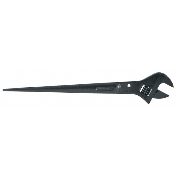 Klein Tools Adjustable Spud Wrench, Alloy Steel, 16 in Overall Length, 1-1/2 in Head, Black Oxide - 3239