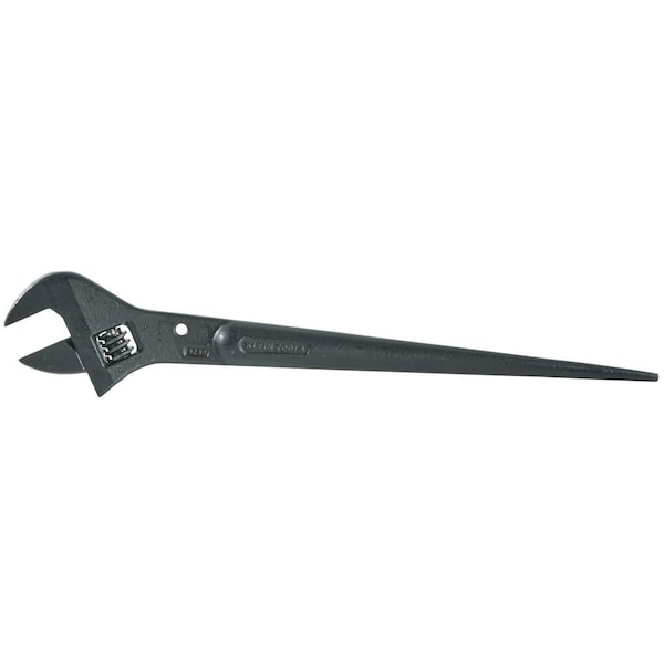 Klein Tools Adjustable Spud Wrench, Alloy Steel, 16 in Overall Length, 1-1/2 in Head, Black Oxide - 3239