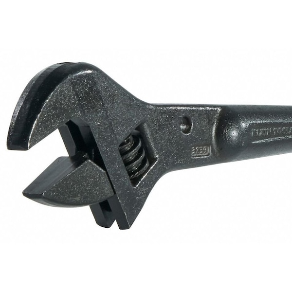 Klein Tools Adjustable Spud Wrench, Alloy Steel, 16 in Overall Length, 1-1/2 in Head, Black Oxide - 3239