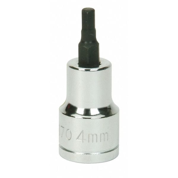 Williams 3/8" Dr, 7mm Size, Metric Hex Bit Socket, 6 Pts, Overall Length: 1-27/32" - 35173