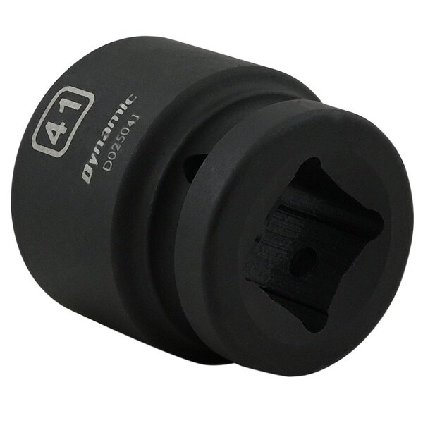 Dynamic 1" Drive Standard Socket, Black Phosphate, Tools 41MM X 1" Drive, 6 Point Standard Length - D025041