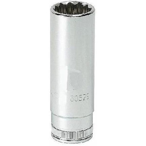 Kd Tools 3/8" Drive, 8mm Metric Socket, 12 Points, Metric Deep Lngth 3/8"Dr, 8mm 12Pt - 80522
