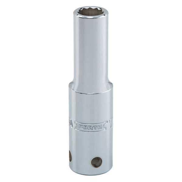 Proto 1/2 in Drive, 7/16" SAE, Socket, 12 Points, Steel, Chrome, 7/16 in - J5314-TT