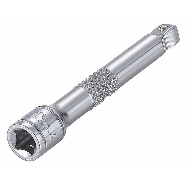 Westward Socket Extension 1/4" Dr, 3 in L, 1 Pieces, Chrome - 53YV68