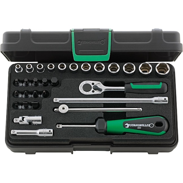 Stahlwille Tools 6, 3 mm (1/4") Socket set 30-pcs., 40/24/6 KN - 96011138