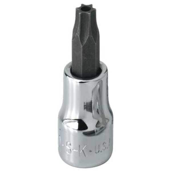 Sk Professional Tools 1/4 in Drive, T25 Torx(R) Socket, 6 Points, Socket Bit, 1/4 in, TpSz T25 - 42525