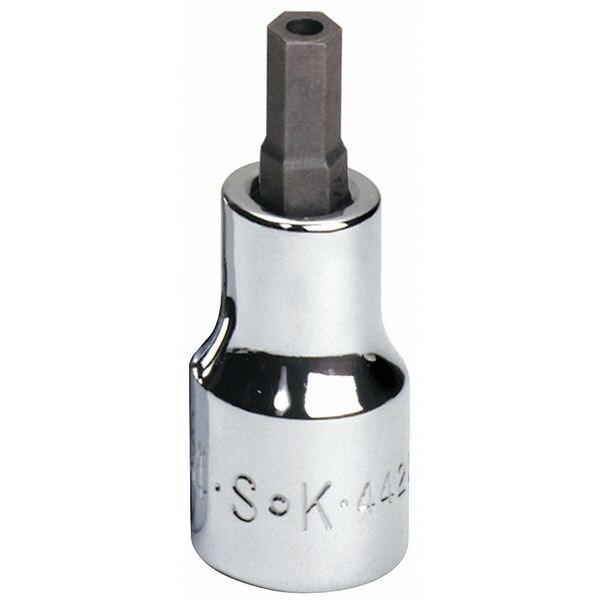 Sk Professional Tools 3/8 in Drive Tamper Resistant Hex Socket Bit SAE 7/32 in Tip, 2 3/4 in L - 44214