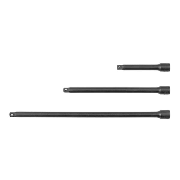 Tekton 1/4'' Drive Impact Extension Set, 3-Piece, 3, 6, 9'' - SIA90000