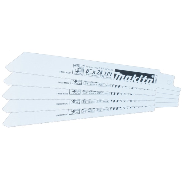 Makita BLADE METAL RECIP 24TPI 6x3/4 (5pk) - MP723067-A-5