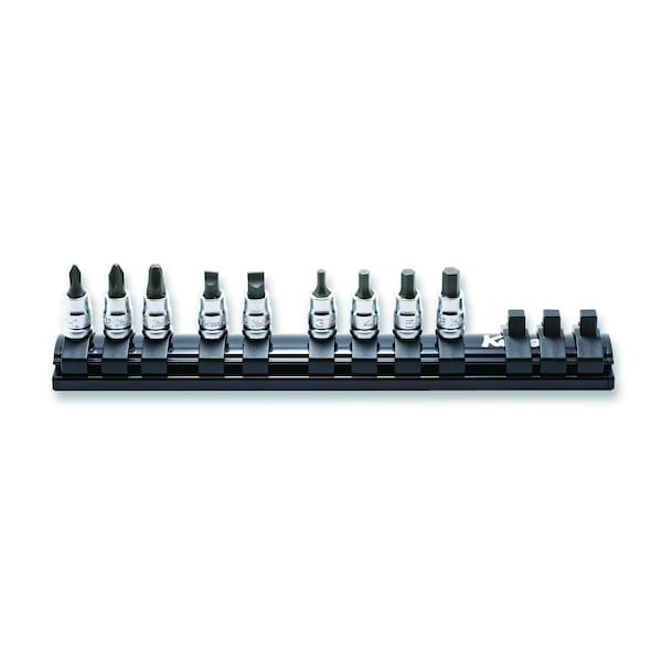 Ko-Ken Bit Socket set PH, SL, HEX 200mm Z-series 9 pieces 1/4 Sq. Drive - RS20XXZ/9
