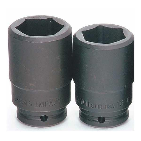 Williams 3/4" Drive Impact Socket Black Industrial, Deep 3/4" D, 6Pt 1-1/4 - 16-640