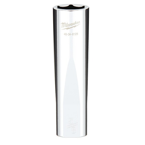 Milwaukee Tool 1/2 in. Drive 5/8 in. SAE 6-Point Deep Socket with FOUR FLAT Sides - 45-34-9128