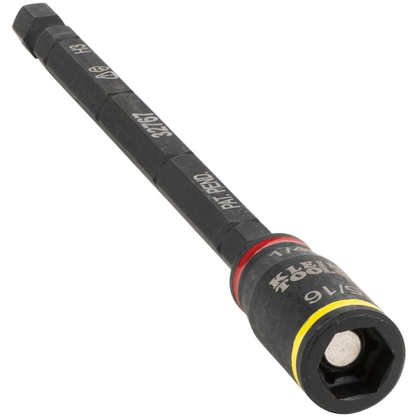 Klein Tools 3-in-1 Impact Flip Socket, 1/4-Inch, 5/16-Inch, 5-Inch Length - 32767