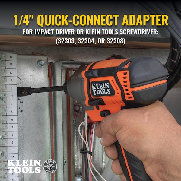 Klein Tools 3-in-1 Impact Flip Socket, 1/4-Inch, 5/16-Inch, 5-Inch Length - 32767