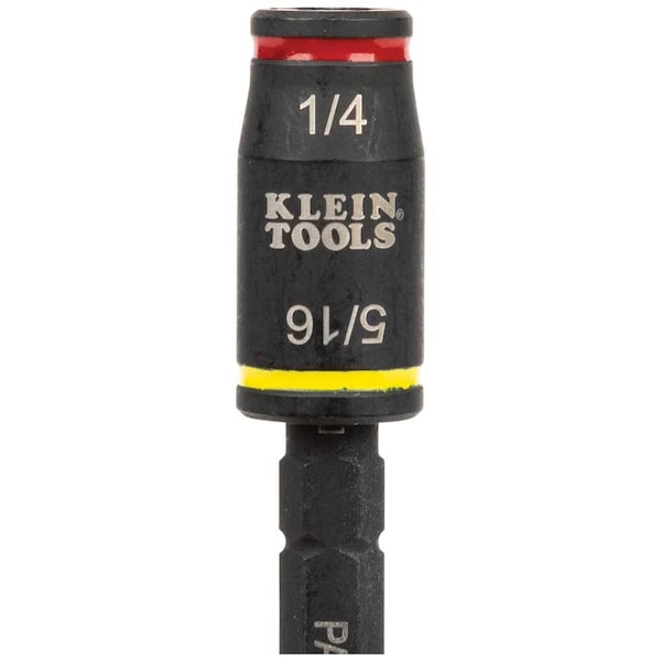 Klein Tools 3-in-1 Impact Flip Socket, 1/4-Inch, 5/16-Inch, 5-Inch Length - 32767
