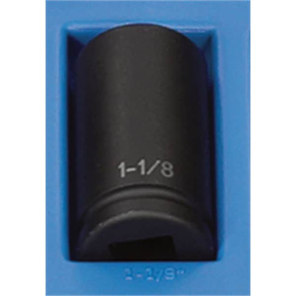 Grey Pneumatic 3/4" Drive, 1-1/8" Size, SAE Socket, 6 Points, 1-1/8", 3/4"D, 6pt. D - 3036D