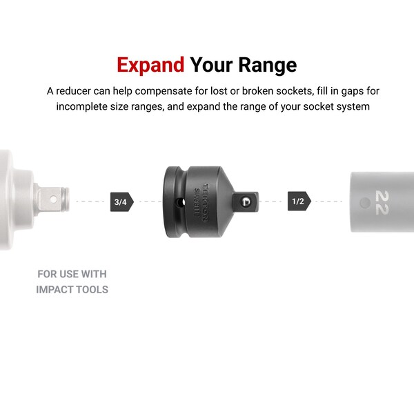 Tekton 3/4 Inch Drive F x 1/2 Inch M Impact Reducer - SIA33112