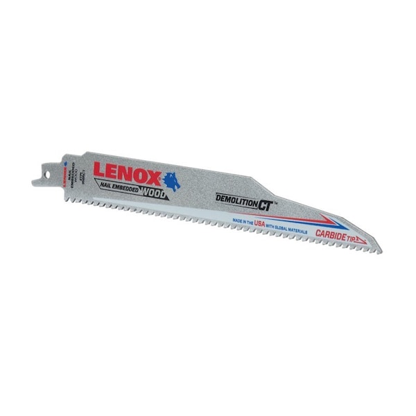 Irwin Lenox Demolition CT 9 in. Carbide Tipped Reciprocating Saw Blade 6 TPI 1 pc - 1832143