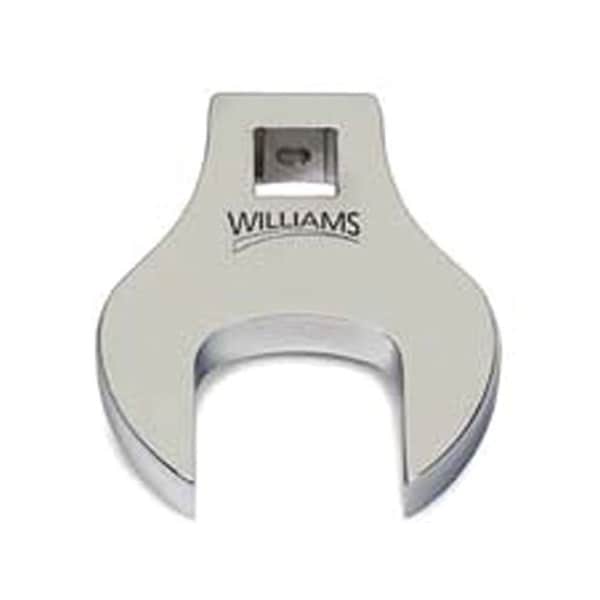 Williams 3/8" Drive, SAE 1-1/2" Crowfoot Socket Wrench, Open End Head, High Polished Chrome Finish - 10718