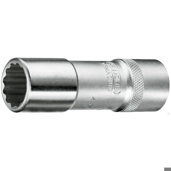 Gedore 1/2" Square Drive, 34mm Metric Socket, 12 Points, 1/2", Long 34mm - D 19 L 34