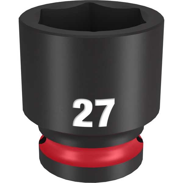 Milwaukee Tool 27mm SHOCKWAVE Impact Duty 1/2 in. Drive Standard 6 Point Impact Socket - 49-66-6259