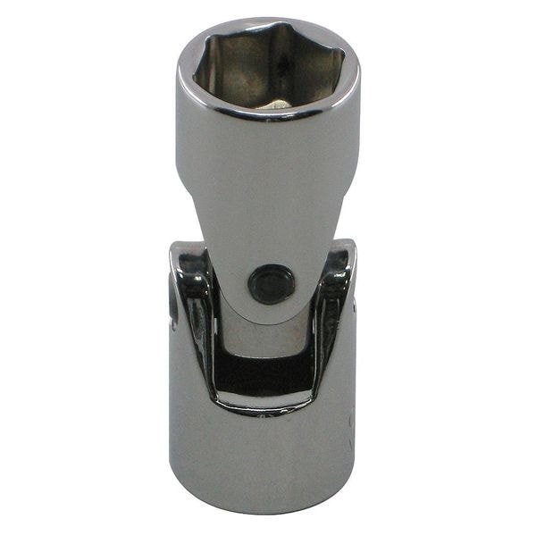 Westward WESTWARD 3/8 in Drive, 9mm Metric Socket, 6 Points, Flex Steel, Chrome, 9mm - 10E907
