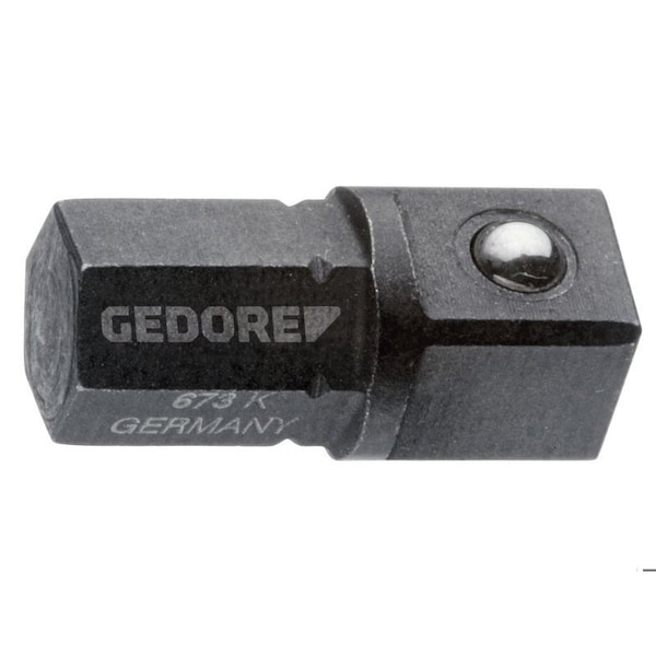 Gedore 1/4", 1/4" Drive, 6.3mm SAE, Metric Socket, 6, 4 Points, Socket Holder, Short 1/4"-1/4 - 673 K