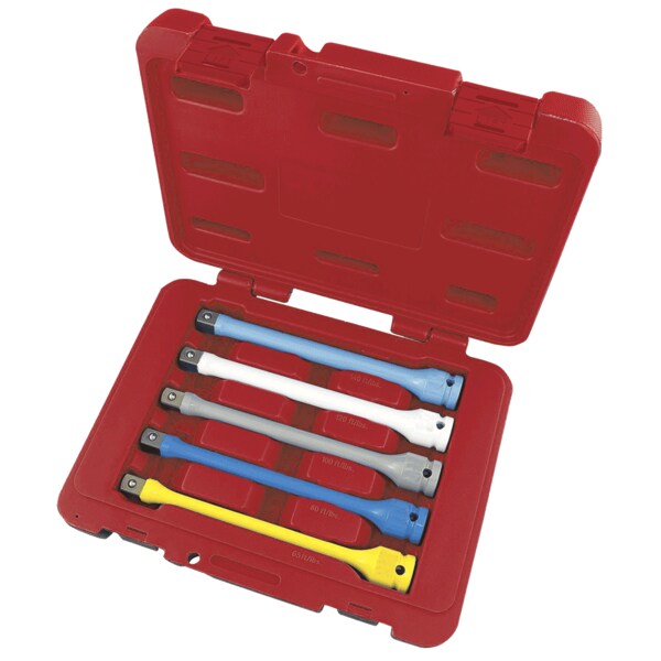 American Forge & Foundry 1/2 in Drive 5 Pc. Torque Limiting Extension Set, 65-140 ft./lbs 88-190 Nm - 40012