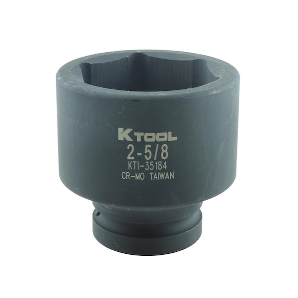 K-Tool International 1" Drive, 2-5/8" Size, SAE Socket, 6 Points, 1" Dr. Impact 2-5/8 - KTI-35184