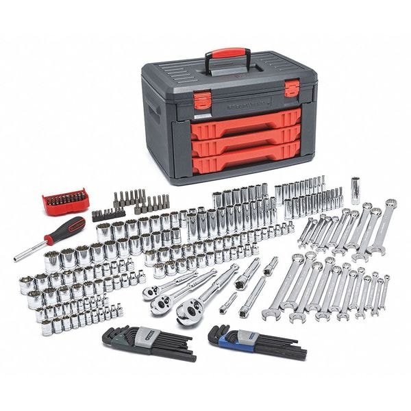 Gearwrench 219 Piece Mechanics Tool Set in 3 Drawer Storage Box - 80940