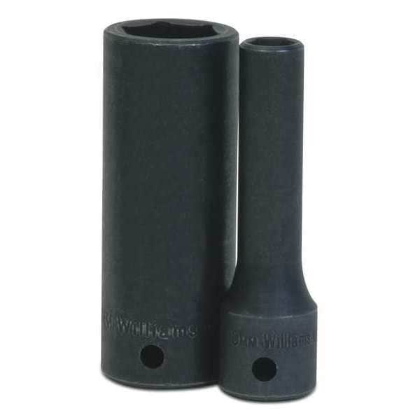 Williams 1/2" Drive Impact Socket Black Industrial, Deep 1/2"D, 6Pt, 17mm - 14M-617