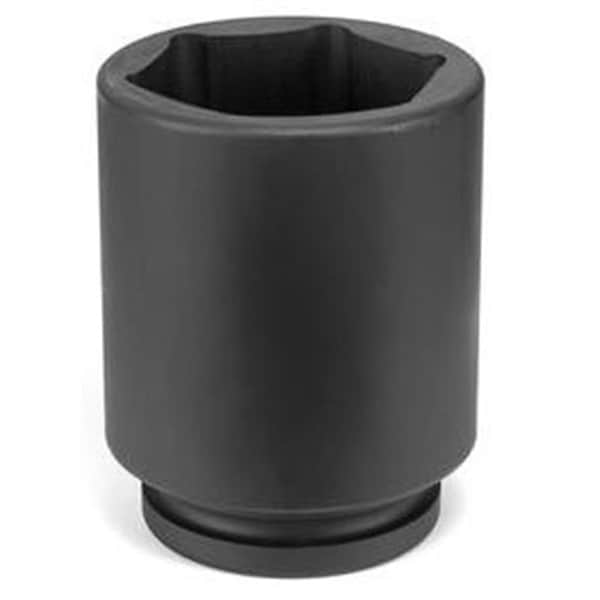 Grey Pneumatic 1" Drive, 1-1/8" Size, SAE Socket, 6 Points, 1-1/8", 1"D, Impact, D, Blk - 4036D