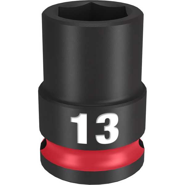 Milwaukee Tool 13mm SHOCKWAVE Impact Duty 3/8 in. Drive Standard 6 Point Impact Socket - 49-66-6137