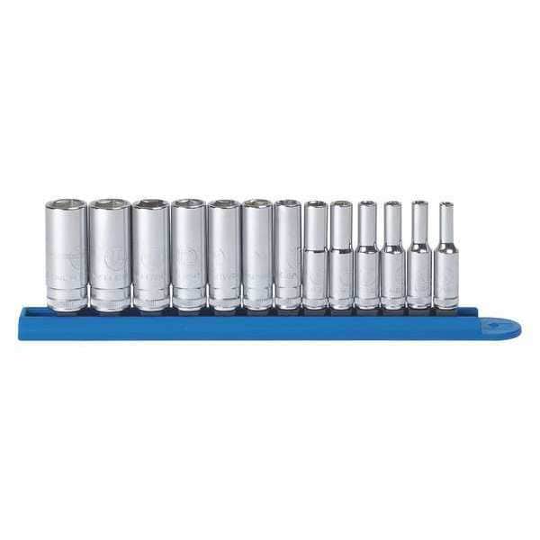 Gearwrench 13 Piece 1/4" Drive 6 Point Deep Metric Socket Set - 80304