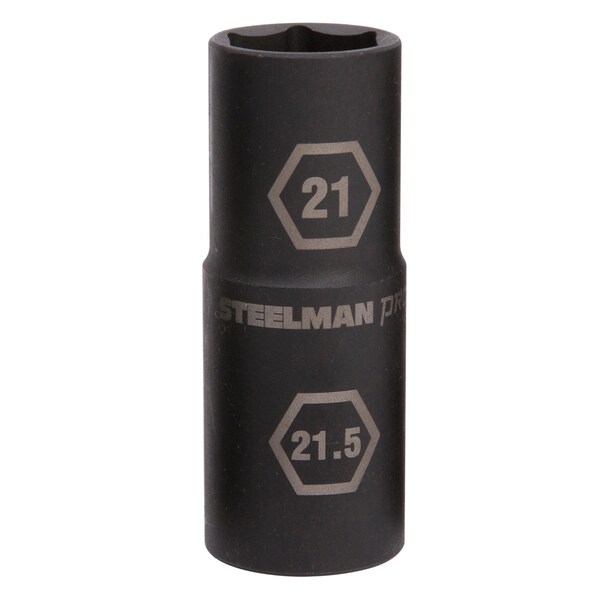 Steelman 1/2" Drive 6-Point Thin Wall 21mm x 21.5mm Impact Flip Socket - 60230