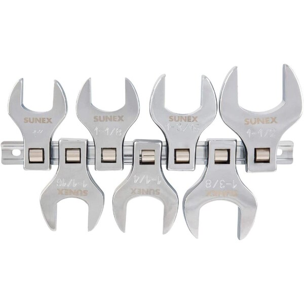 Gourmetgalley 0.5 in. Drive Jumbo SAE Crowfoot Wrench Set - 7 Piece - GO3658276