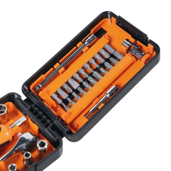 Beta 900/C39N 39 Piece Socket and Bit Set with Case - 11 1/4 in Drive Sockets, 21 Bits, 7 Accessories - 009000947