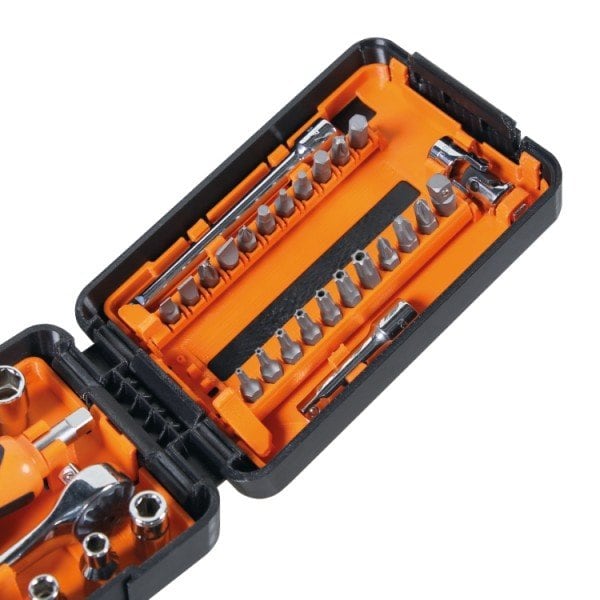 Beta 900/C39N 39 Piece Socket and Bit Set with Case - 11 1/4 in Drive Sockets, 21 Bits, 7 Accessories - 009000947