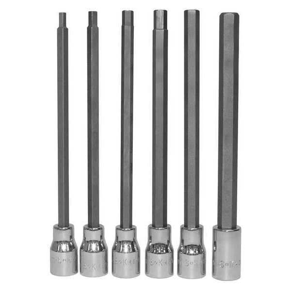 Sk Professional Tools 3/8" Drive Socket Bit Set, Metric, 6pcs - 19726