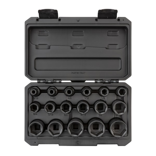 Tekton 1/2 Inch Drive 6-Point Impact Socket Set, 17-Piece (5/16 - 1-1/4 in.) - SID92301