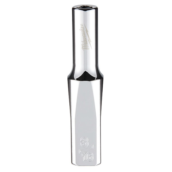 Milwaukee Tool 1/4 in. Drive 3/16 in. SAE 6-Point Deep Socket with FOUR FLAT Sides - 45-34-9012