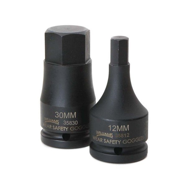 Williams 35817 Socket Bit, 3/4 Inch Drive, 17 MM Size, Hex, 3 1/2 Inch OAL - JHW35817