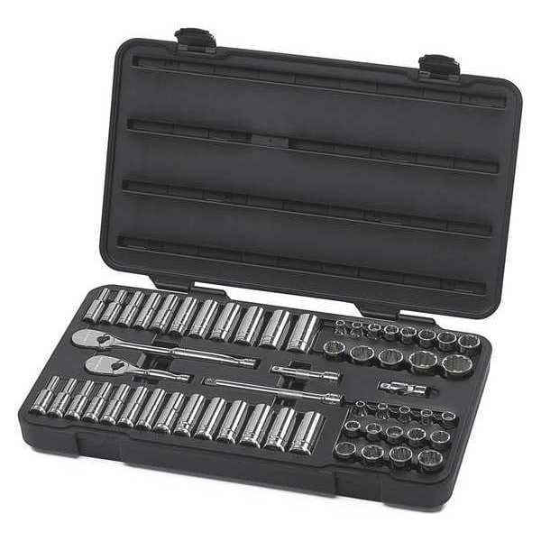 Gearwrench 57 Piece 3/8" Drive 12 Point Standard & Deep SAE/Metric Mechanics Tool Set - 80551