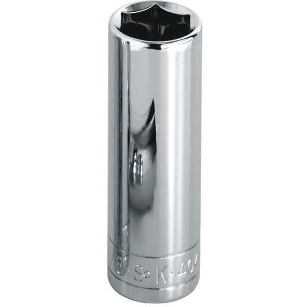 Sk Professional Tools 1/2 in Drive, 20mm Metric Socket, 12 Points, Steel, Chrome, 20 mm - 48020