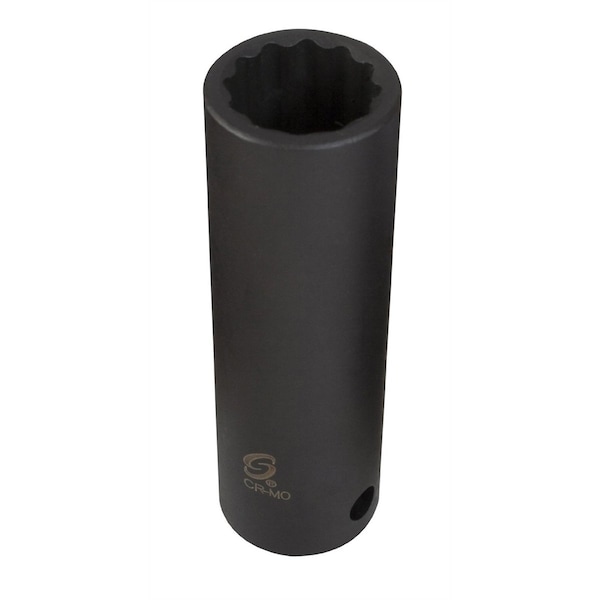 Sunex 1/2" Drive, 19mm Size, Metric Socket, 12 Points, Impct Sckt, Deep, 1/2" Drive, 19mm - 267219