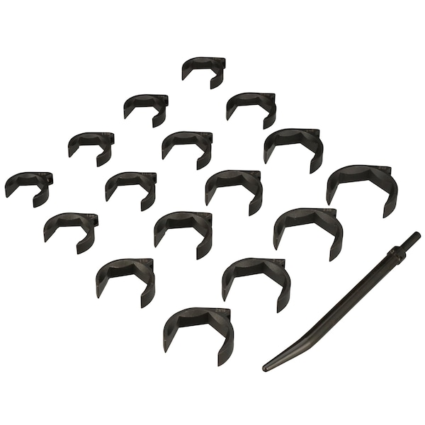 Milton ShockIt Crows Foot Set, 16-Piece SAE - Heavy Duty Industrial / Hydraulic Fitting - LT1900XL