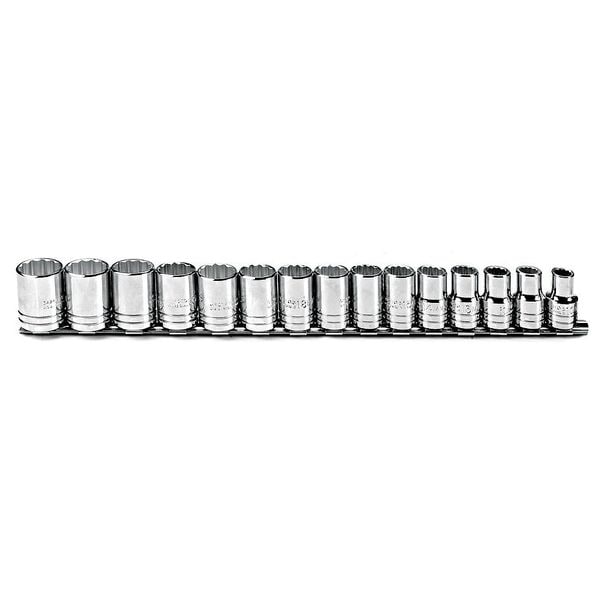 Proto 1/2" Drive Socket Set Metric 15 Pieces 10 mm to 24 mm , Full Polish - J54206