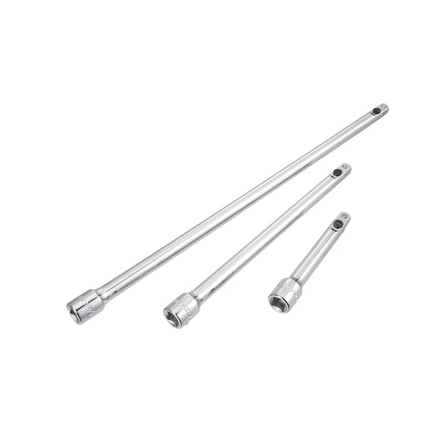 Craftsman Extension, 3-pc 1/4" Drive Locking Exten 1/4" Dr, Full Polish Chrome - CMMT43345