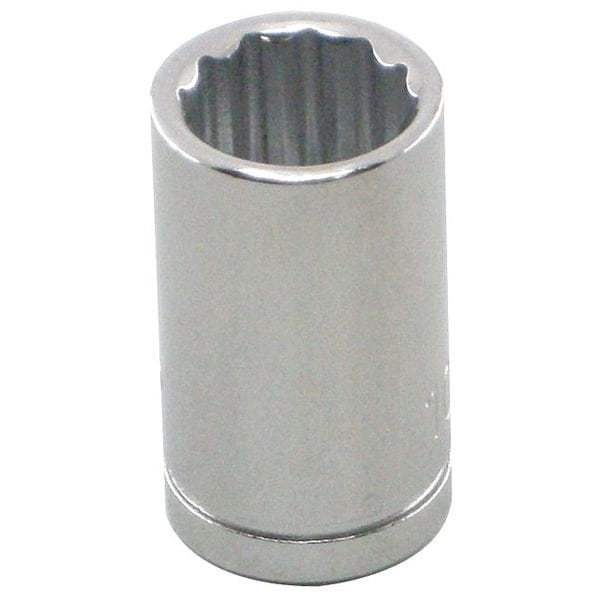 Westward WESTWARD 1/4 in Drive, 4mm Metric, Socket, 12 Points, Steel, Chrome, 4 mm - 10E875
