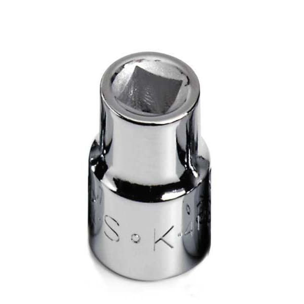 Sk Professional Tools 3/8" Drive, 4 pt SAE, Socket, 4 Points, Steel, Chrome, 9/32 in - 41439